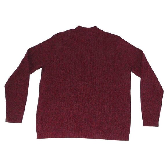 KAREN SCOTT woman's red & black knit pullover sweater 100% cotton size M - Picture 4 of 4